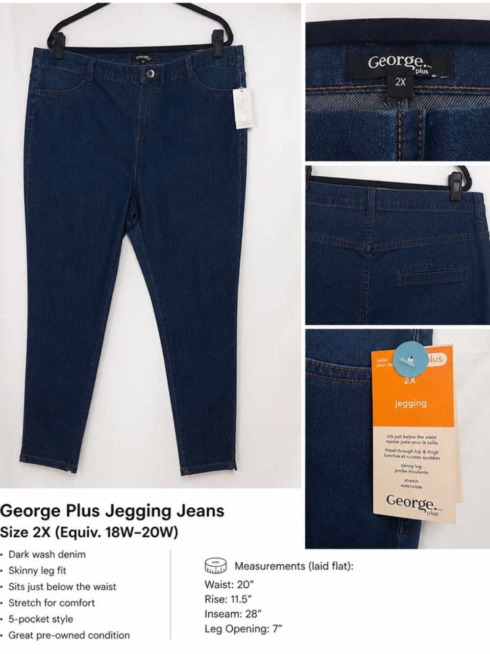 George Dark Wash Blue Jegging Jeans